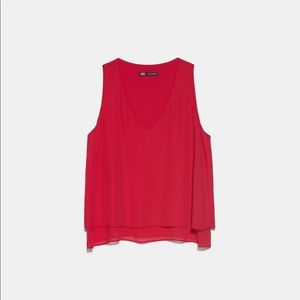 Zara Double-Layer sleeveless blouse